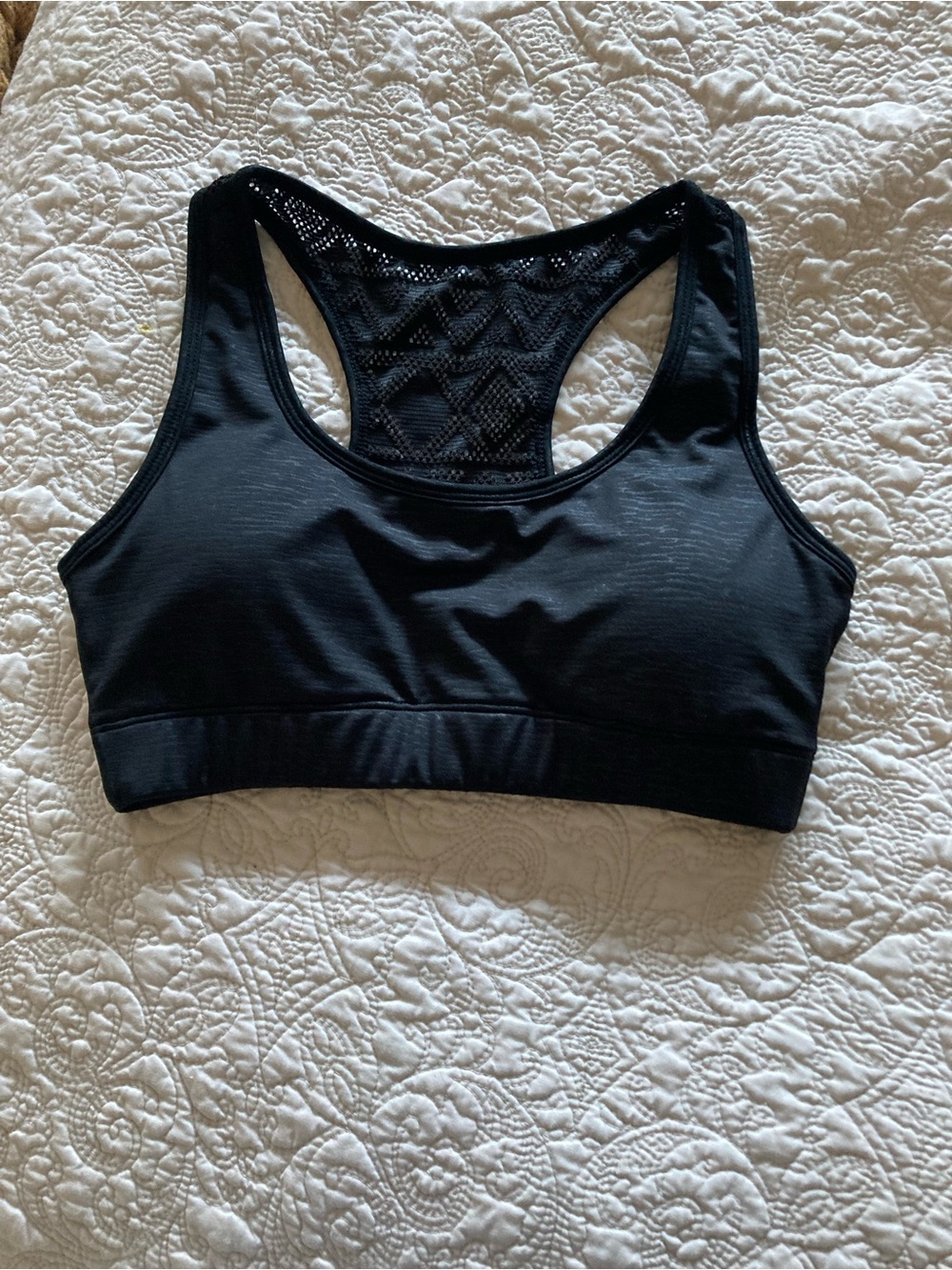 ZYIA black racer back sports bra